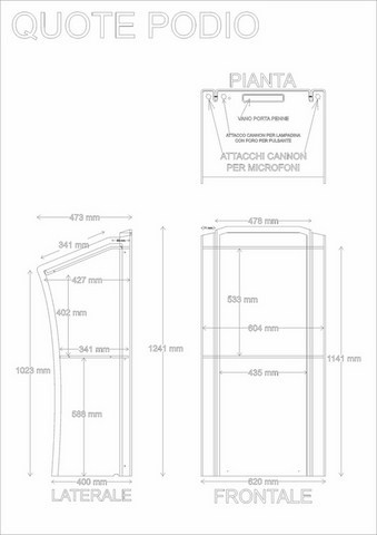 Noleggio podio in plexiglass
